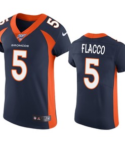 Denver Broncos Joe Flacco Navy 100th Season Vapor Elite Jersey - Robokeg