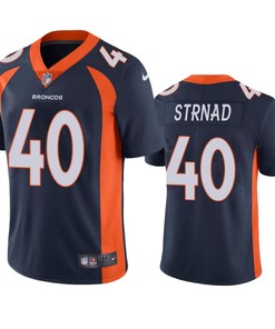 Denver Broncos Justin Strnad Navy Vapor Untouchable Limited Jersey - Robokeg