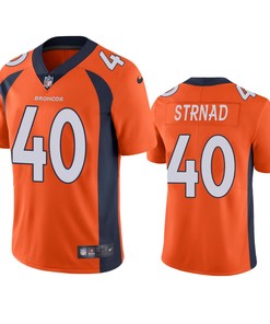 Denver Broncos Justin Strnad Orange Vapor Untouchable Limited Jersey - Robokeg