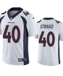Denver Broncos Justin Strnad White Vapor Untouchable Limited Jersey - Robokeg