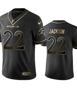 Denver Broncos Kareem Jackson Black Golden Edition 2019 Vapor Limited Jersey - Mens - Robokeg
