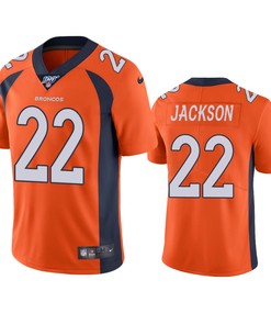 Denver Broncos Kareem Jackson Orange 100th Season Vapor Limited Jersey - Robokeg