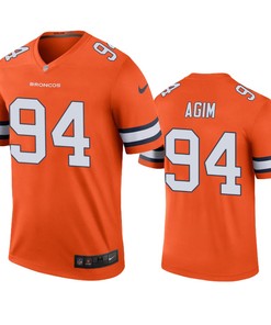 Denver Broncos Mctelvin Agim Orange Color Rush Legend Jersey - Robokeg