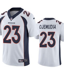 Denver Broncos Michael Ojemudia White Vapor Untouchable Limited Jersey - Robokeg