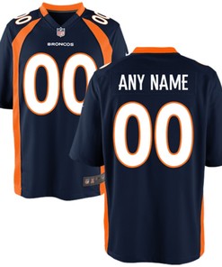 Denver Broncos Nike Customized Alternate Game Jersey - Navy Blue - Robokeg