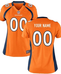 Denver Broncos Nike Womens Custom Game Jersey - Orange - Robokeg