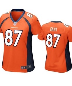 Denver Broncos Noah Fant 2019 Nfl Draft Orange Game Womens Jersey - Robokeg