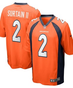 Denver Broncos Patrick Surtain Ii Orange 2021 Nfl Draft First Round Pick Game Mens Jersey Gift For Broncos Fans - Robokeg