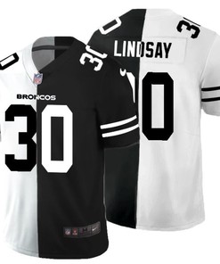 Denver Broncos Phillip Lindsay #30 Nfl 2020 Black And White Jersey - Robokeg