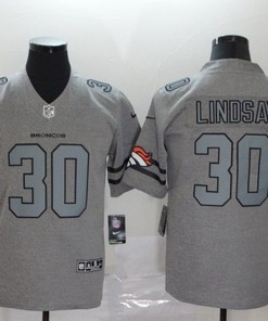 Denver Broncos Phillip Lindsay #30 Nfl 2020 Grey Jersey - Robokeg