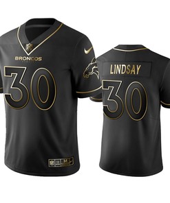 Denver Broncos Phillip Lindsay Black Golden Edition 2019 Vapor Untouchable Limited Jersey - Mens - Robokeg