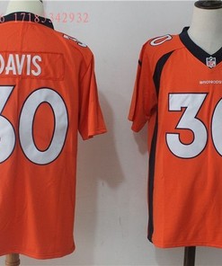 Denver Broncos Terrell Davis #30 2020 Nfl Orange Jersey Jersey - Robokeg