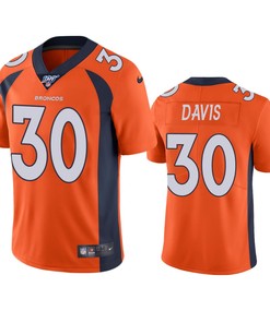 Denver Broncos Terrell Davis Orange 100th Season Vapor Limited Jersey - Robokeg