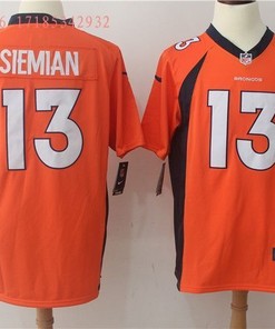 Denver Broncos Trevor Siemian #13 2020 Nfl Orange Jersey Jersey - Robokeg