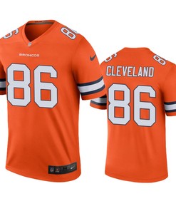 Denver Broncos Tyrie Cleveland Orange Color Rush Legend Jersey - Robokeg