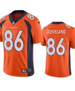 Denver Broncos Tyrie Cleveland Orange Vapor Untouchable Limited Jersey - Robokeg