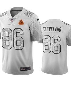 Denver Broncos Tyrie Cleveland White City Edition Vapor Limited Jersey - Robokeg