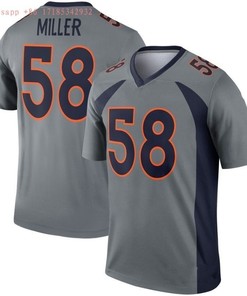 Denver Broncos Von Miller #58 2020 Nfl Grey Jersey Jersey - Robokeg