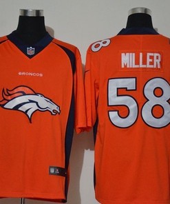 Denver Broncos Von Miller #58 Nfl 2020 Orange Jersey - Robokeg
