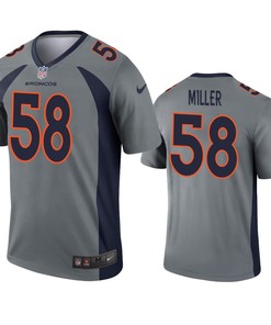 Denver Broncos Von Miller Gray Inverted Legend Jersey - Robokeg
