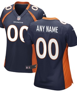 Denver Broncos Womens Alternate Custom Game Jersey Navy Custom Jerseys Nfl - Robokeg