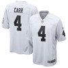 Derek Carr Las Vegas Raiders Game Jersey White Nfl - Robokeg