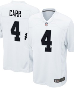 Derek Carr Las Vegas Raiders Nike Youth Game Jersey - White - Robokeg