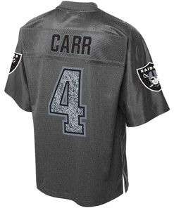 Derek Carr Oakland Raiders Nfl Pro Line Fashion Static Jersey - Gray - Robokeg