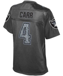 Derek Carr Oakland Raiders Nfl Pro Line Womens Fashion Static Jersey - Gray - Robokeg