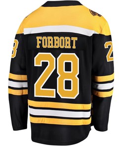 Derek Forbort 28 Boston Bruins Stanley Cup 2023 Playoffs Patch Home Breakaway Men Jersey - Black - Robokeg