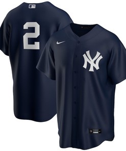 Derek Jeter 2 New York Yankees Alternate Player Jersey - Navy - Robokeg