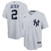 Derek Jeter 2 New York Yankees Home Men Jersey - White - Robokeg
