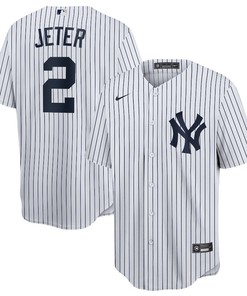Derek Jeter 2 New York Yankees Home Men Jersey - White - Robokeg