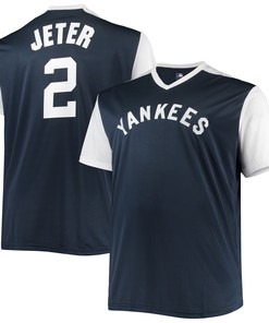 Derek Jeter New York Yankees Cooperstown Collection Player Replica Jersey - Navy/white Mlb - Robokeg