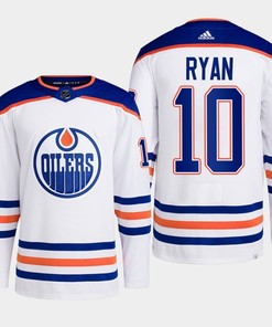 Derek Ryan 10 Edmonton Oilers White Jersey 2022-23 Primegreen Away - Robokeg