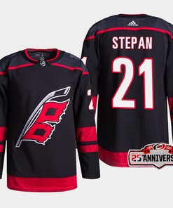 Derek Stepan 21 Carolina Hurricanes Black Jersey Alternate - Robokeg