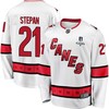 Derek Stepan 21 Carolina Hurricanes Stanley Cup 2023 Playoffs Patch Away Breakaway Men Jersey - White - Robokeg