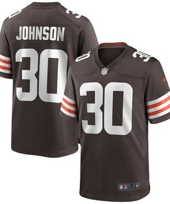 Dernest Johnson Cleveland Browns Game Jersey - Brown Nfl - Robokeg
