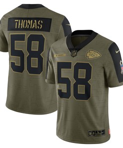 Derrick Thomas Kansas City Chiefs 2021 Salute To Service Retired Player Limited Jersey - Olive Nfl - Robokeg