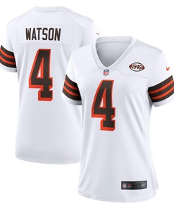 Deshaun Watson Cleveland Browns Womens Alternate Game Jersey- White Nfl - Robokeg