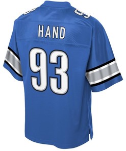 Deshawn Hand Detroit Lions Nfl Pro Line Historic Logo Player Jersey - Blue - Robokeg