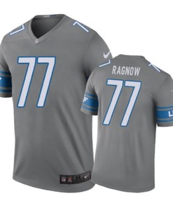 Detroit Lions #77 Frank Ragnow Nike Color Rush Steel Jersey - Robokeg