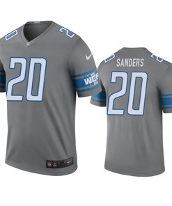 Detroit Lions Barry Sanders Steel Color Rush Legend Jersey - Mens - Robokeg