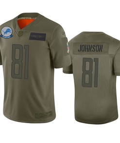 Detroit Lions Calvin Johnson Camo 2019 Salute To Service Limited Jersey - Robokeg