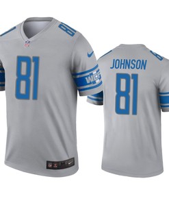 Detroit Lions Calvin Johnson Gray Inverted Legend Jersey - Robokeg