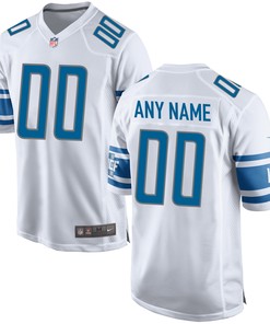 Detroit Lions Custom Game Jersey - White Custom Jerseys Nfl - Robokeg