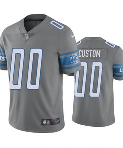 Detroit Lions Custom Steel Nike Color Rush Limited Jersey - Robokeg