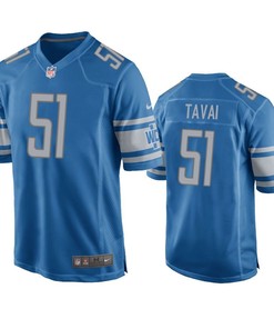 Detroit Lions Jahlani Tavai 2019 Nfl Draft Blue Game Jersey - Robokeg