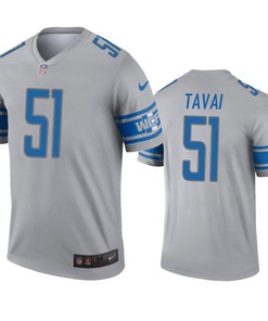 Detroit Lions Jahlani Tavai Gray Inverted Legend Jersey - Robokeg