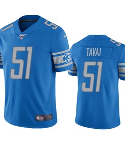 Detroit Lions Jahlani Tavai Light Blue 100th Season Vapor Limited Jersey - Robokeg